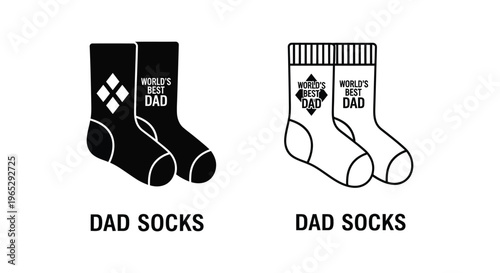 Dad socks funny novelty gift for father Vector
