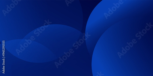 Abstract Dark Blue Gradient Background with Transparent Layered Circles. Minimalist Modern Geometric Design for Corporate Presentation, Annual Report Cover, Elegant Business Card, and Website Header.