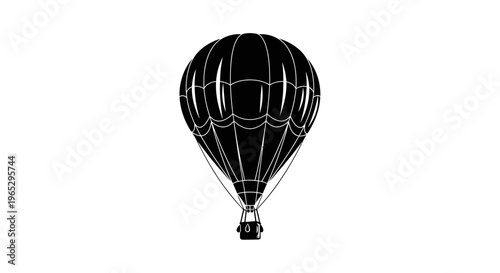 Hot air balloon flying high.