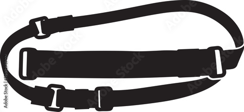 Adjustable black strap, buckle strap, adjustable buckle, fashion accessory