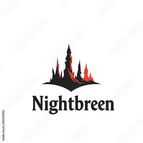 Nightbreen Gothic Castle Logo Design.