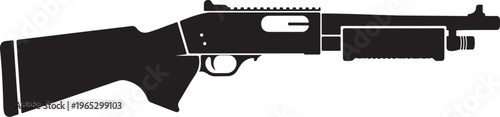 Rifle, assault rifle, black rifle, gun vector, weapon illustration
