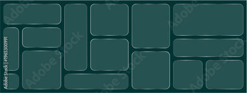 web bento layout transparent user interface