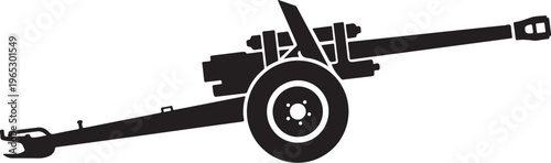 Black rifle, assault rifle, gun icon, weapon symbol, vector illustration