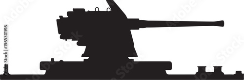 Black rifle, assault rifle, gun icon, weapon symbol, vector illustration