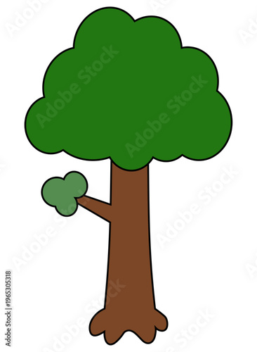 Green Pine Tree Illustration
