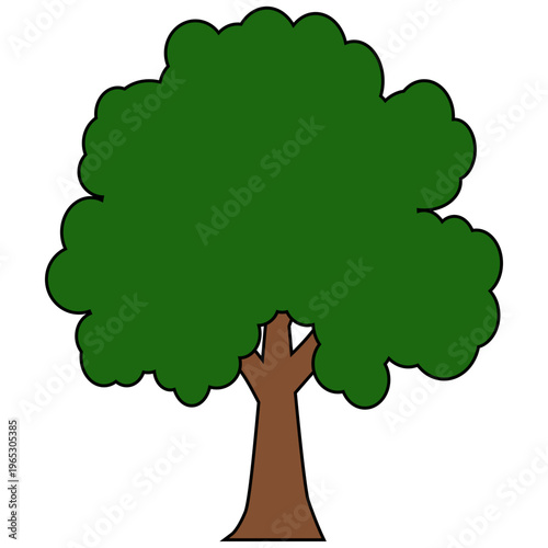 Illustration of a Green Tree
