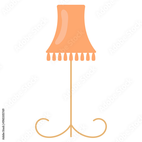 Vintage Floor Lamp Illustration