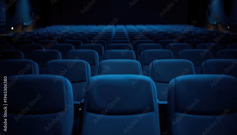 Fototapeta premium Upholstered chairs in the cinema or theater