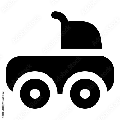 Trailer Glyph Icon Vector, Modern Transportation Symbol for Travel, Delivery, and Vehicle Services