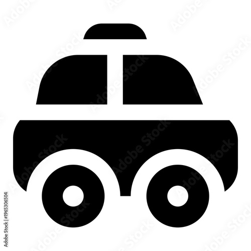 Taxi Glyph Icon Vector, Modern Transportation Symbol for Travel, Delivery, and Vehicle Services