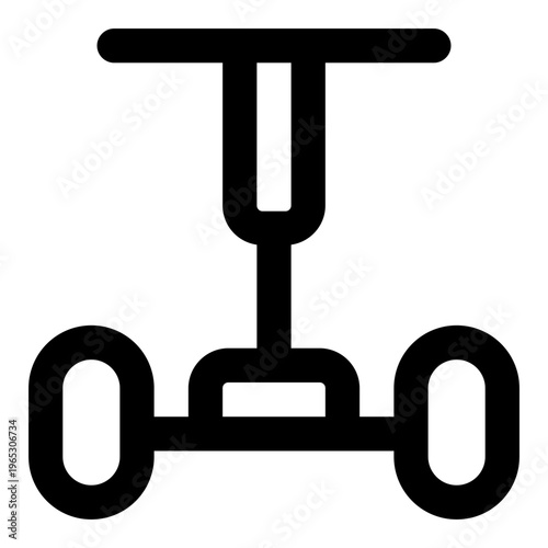 Segway Line Icon Vector, Simple Transportation Symbol for Travel, Vehicle, and Delivery Design