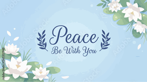 Nature, Peaceful Scene, Serenity, Illustrative Design, Calm Environment, Soft Colors, Inspirational Message