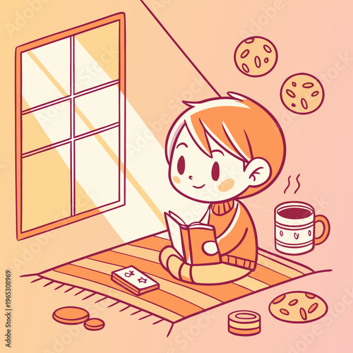 "Golden Leisure by the Window"

