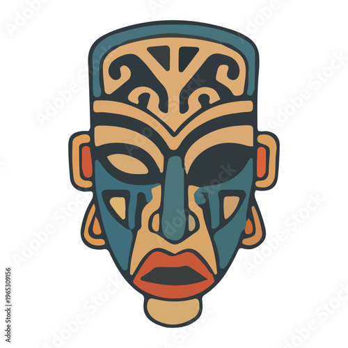 Tribal Mask Illustration