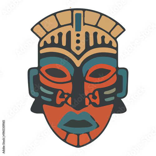 Tribal Mask Illustration