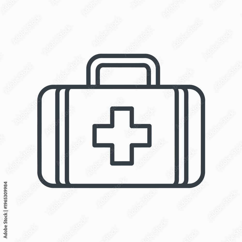 Fototapeta premium First Aid Kit Icon - Medical Emergency Health Care Symbol