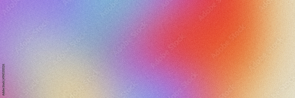 Fototapeta premium Colorful Abstract Banner Gradient Background with Grainy Texture. Subtle Blurred Glow Light Holographic Motion with Noise. Blank, Backdrop, Wallpaper.