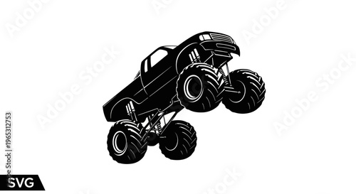 Monster Truck Silhouette Graphic