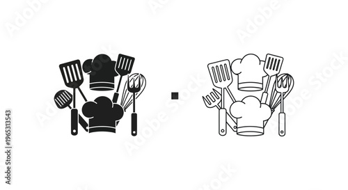 Grill utensils comparison Vector