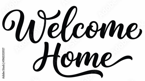 'Welcome Home' Sign in Cozy Living Room, Graphic Design, Warm Environment, Close-Up View, Homecoming Concept