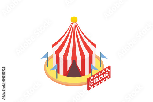 Isometric Circus Big Top Tent