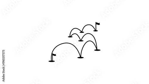 Strategic planning, black isolated silhouette