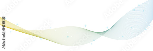 キラキラした黄色と水色のウェーブのベクター背景画像