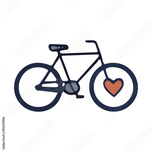 Bicycle Love Icon