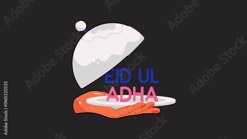 Eid ul Adha  Motion Graphic Rendering with Transparent Alpha Channel