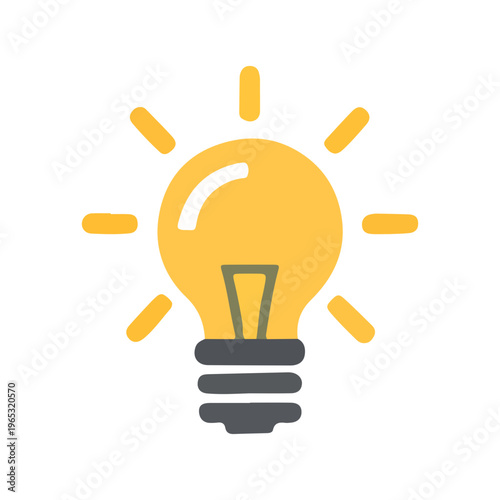 Bright Idea Light Bulb Icon