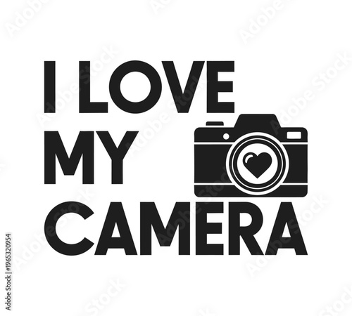 I love my camera heart design