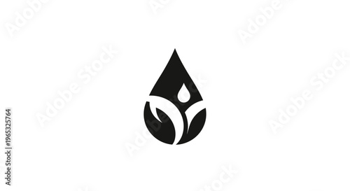 Wallpaper Mural Abstract human silhouette inside a water drop, symbolizing purity and life Torontodigital.ca