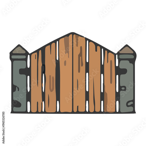 Wooden Gate Illustration