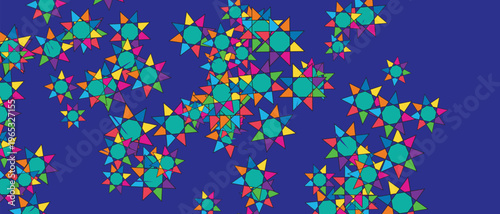 Colorful Abstract Geometric Star Pattern Background