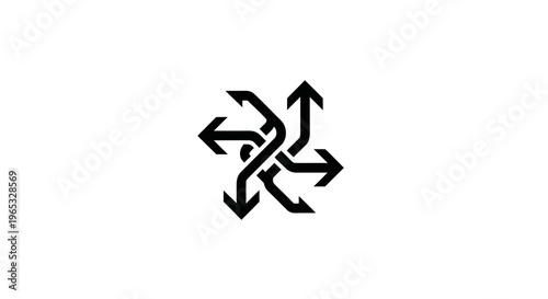 Confusing Arrow Crossroads Abstract Symbol