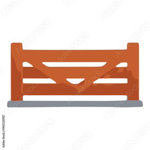 Wooden Farm Gate Illustration