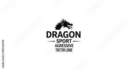 Dragon Sport Aggressive Logo - Fierce Creature Emblem