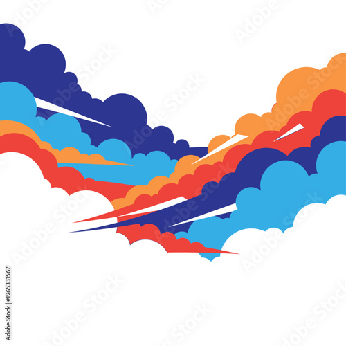 A calm and serene abstract background with a blue triangle, evoking feelings of trust and stability, perfect for use in marketing and advertising mate