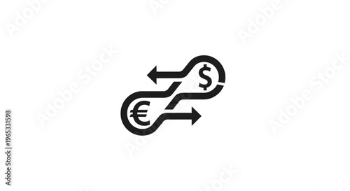 Euro to Dollar Currency Exchange Icon