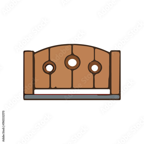 Wooden Stocks Icon Isolated