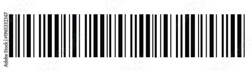 Digital vector illustration of a black barcode symbol for retail products made in China, Canada, and the USA featuring scan data and price information lines for business shop technology