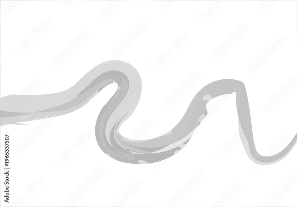 Fototapeta premium Abstract grey brush stroke on white background, modern art, hand drawn, organic shape