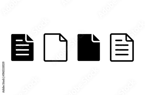 서류 문서 아이콘 세트