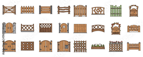 Collection of Wooden Fences and Gates