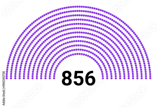Hemicycle 856 seats - 12 rows