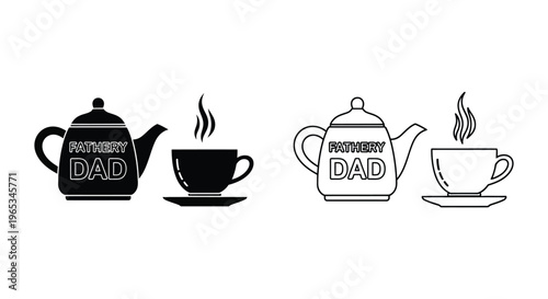 Happy father's day tea time dad Vector