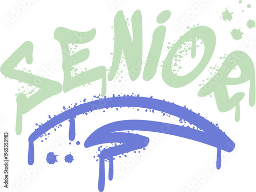 Senior Graffiti Tag Spray Style