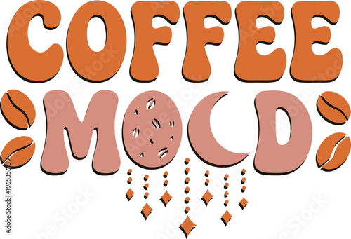 A collection of coffee beans and brewed coffee cups for a coffee theme