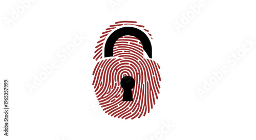 Fingerprint lock icon symbolizing biometric security and personal data protection